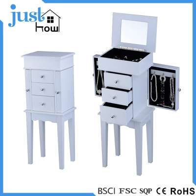 Makeup Vanity Table And Standing Jewelry Cabinet