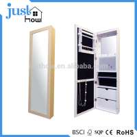 Wall Door Mirror Mirrored Armoire Jewelry Cabinet Armoire